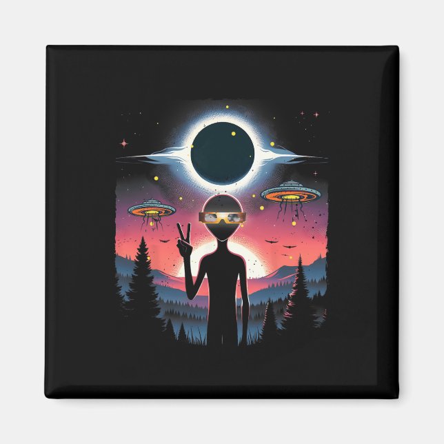 Íman Alienígena Solar Eclipse 2024 abril 8 América Tota (Frente)
