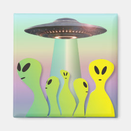 Íman Aliens Amarelos e Verdes Amigáveis