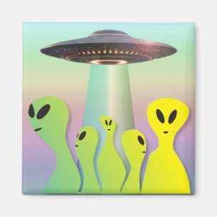 Íman Aliens Amarelos e Verdes Amigáveis