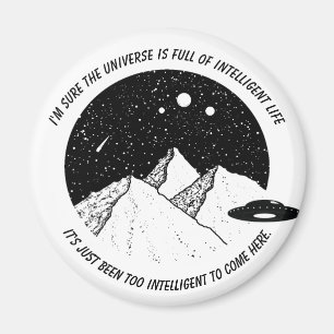 Íman Aliens engraçados Vida Inteligente em Citação Unif