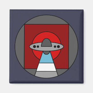 Íman Aliens OVNI Colorida Geométrica