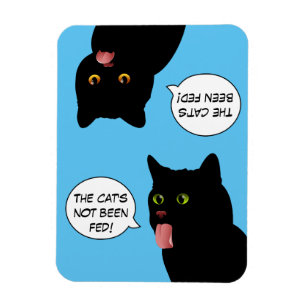 Íman Alimentação azul do pop art o sinal do gato