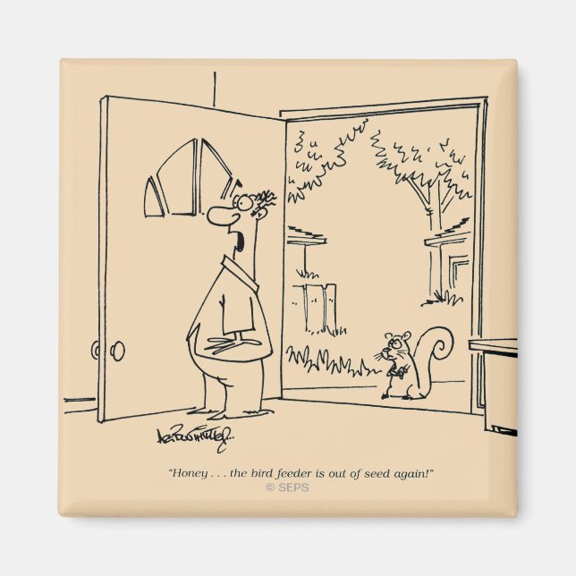 Íman Alimentador de aves vazio (Frente)