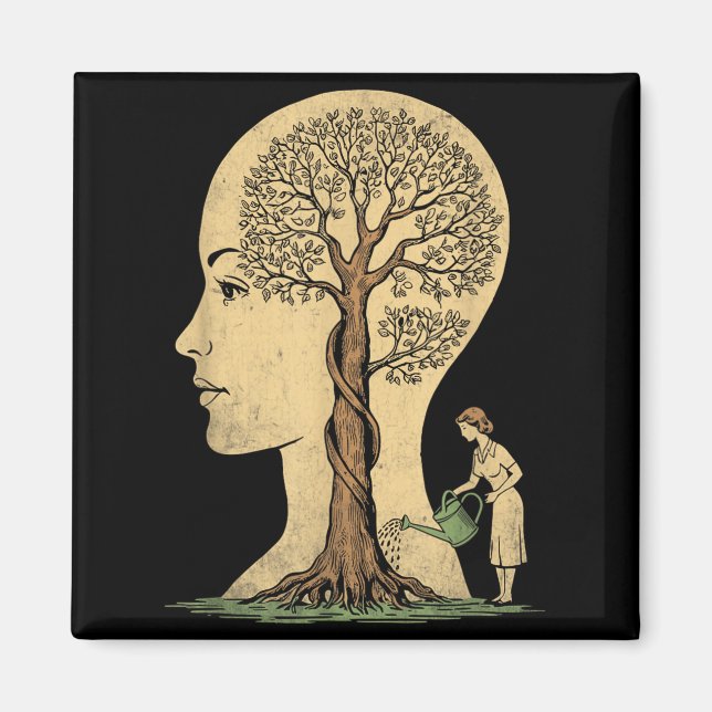 Íman Alimentando a Consciência da Saúde Mental do Céreb (Frente)