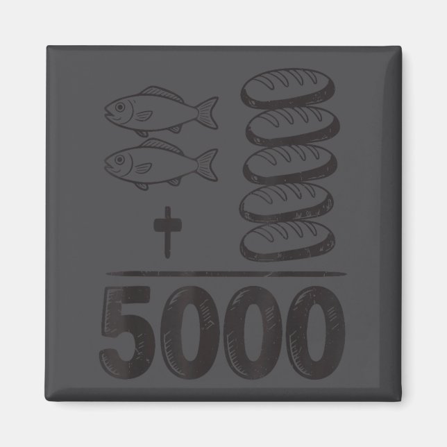 Íman Alimente 5000 Milagres Jesus Matemática Cristão Di (Frente)