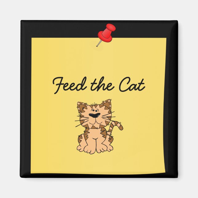 Íman Alimente o gato (Frente)