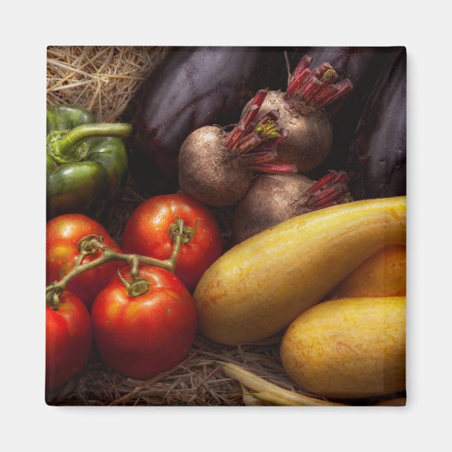 Íman Alimentos - Pimentões, Tomates, Abobrinhas e Nabo (Frente)