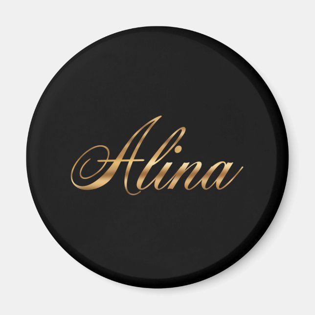 Íman Alina gold Design Lettering Magnet (Frente)