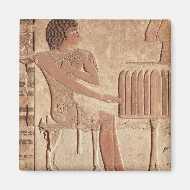 Íman Alivio que representa o cadáver sentado (Frente)