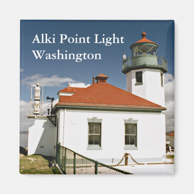 Íman Alki Point Light, Washington Magnet (Frente)
