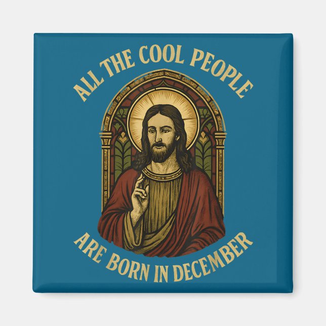 Íman All Cool People Are Born In December Birthday Chri (Frente)