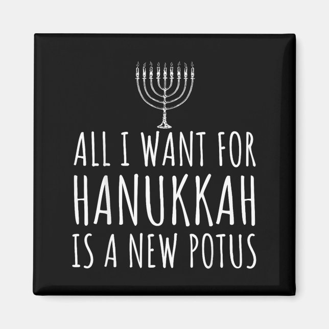 Íman All I Want For Hanukkah Is A New Tus Funny Trump  (Frente)