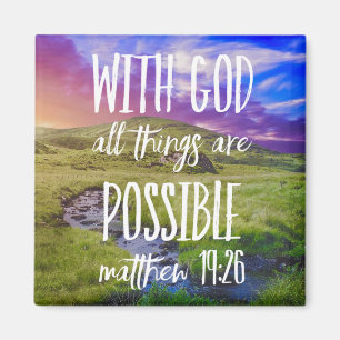 Íman All Things are Possible Bible Verse Christian