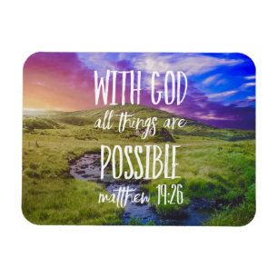 Íman All Things are Possible Bible Verse Scripture