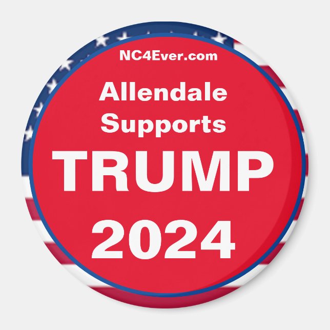 Íman Allendale suporta Imã de geladeira TRUMP 2024 (Frente)