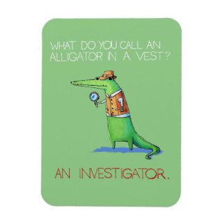 Íman Alligator Investigator Vest Crocodilo Animal Funny