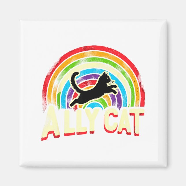 Íman Ally Cat Lgbt Pride Cat  (Frente)
