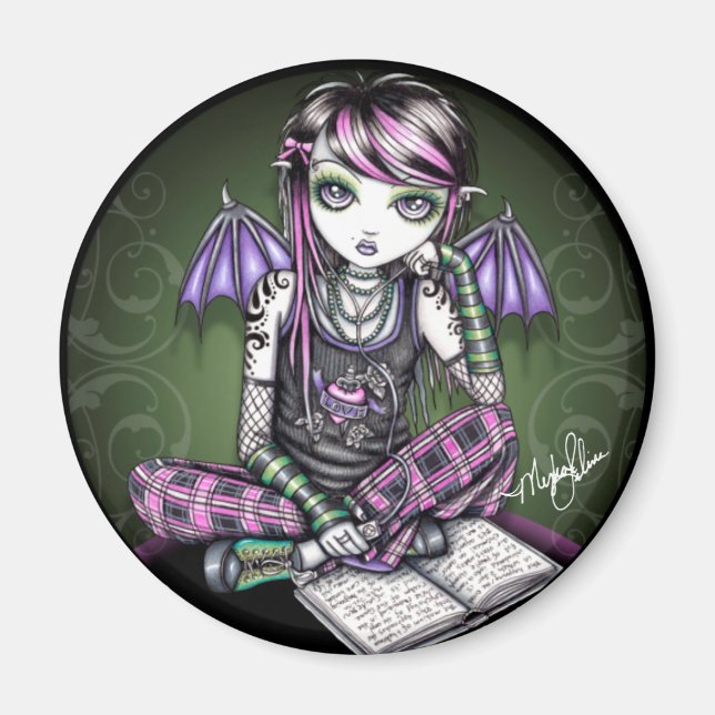 Íman Ally Cute Emo Fairy Magnet (Frente)