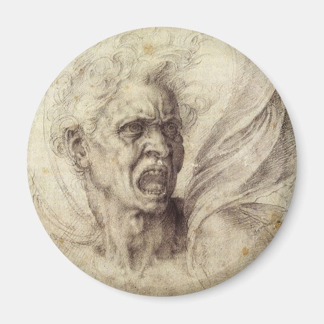 Íman Alma Danada de Michelangelo, Cabeça de um Homem (Frente)