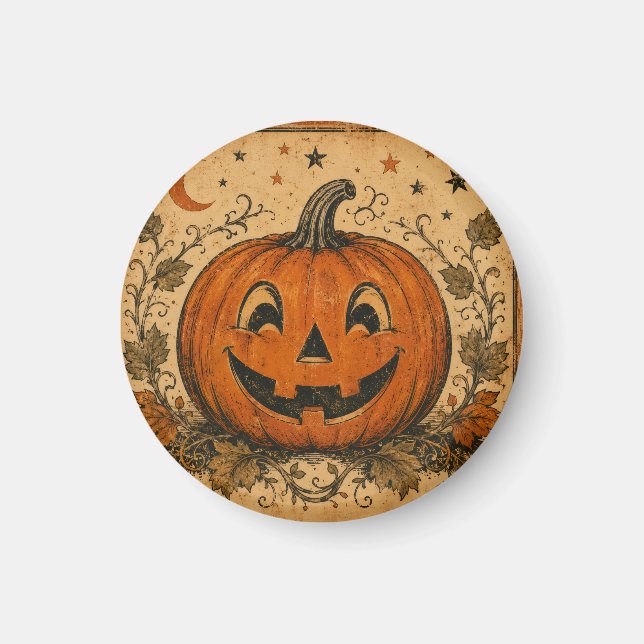 Íman Almofada de lançamento de Halloween de Abóbora Vin (Frente)