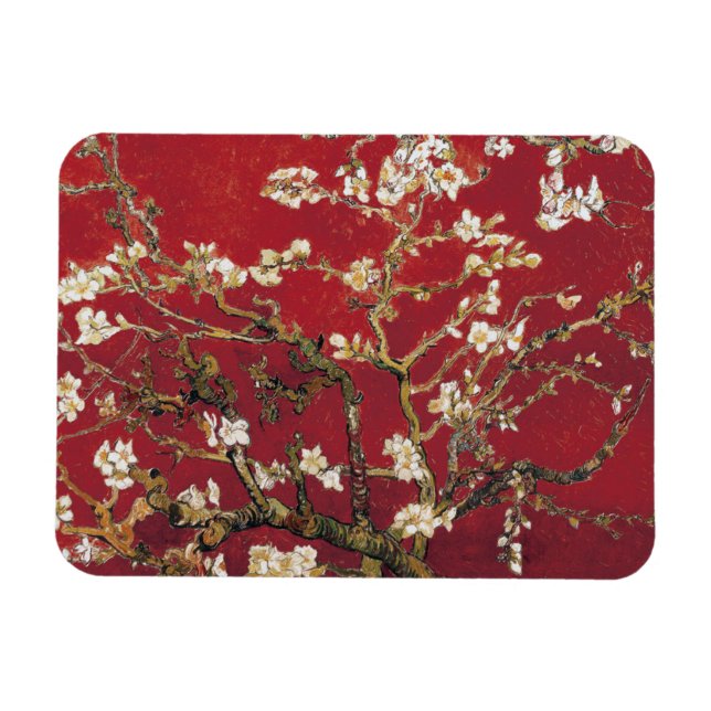 Íman Almond Blossoms Red Vincent van Gogh Art Painting (Horizontal)