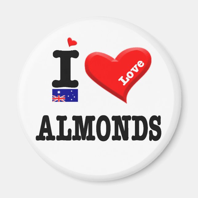 Íman ALMONDS - I Love (Frente)
