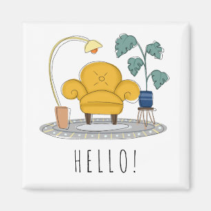 Íman Alô, sofá Amarelo bonito