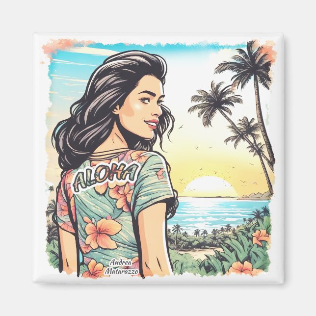 Íman Aloha Girl (Frente)