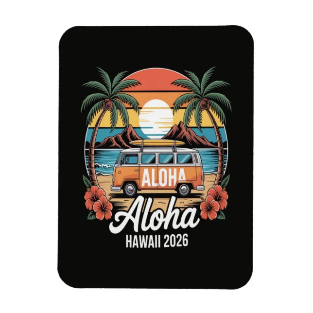Íman Aloha Havaí 2026 (Vertical)
