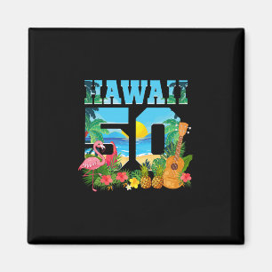 Íman Aloha Havaí 50º Aniversário Havaí Tropical Havaian