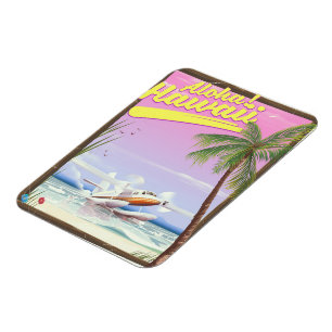 Íman Aloha! Havaí Cartaz de viagem estilo vintage
