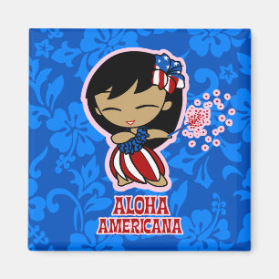Íman Aloha Honys Firecracker Hula Girl Magnets