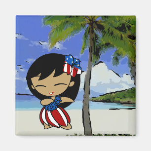 Íman Aloha Honys Hawaiian Beach Patriotic Magnets