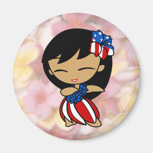 Íman Aloha Honys Hawaiian Plumeria Patriotic Magnets