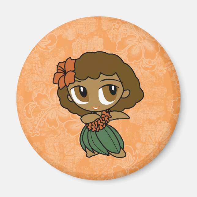Íman Aloha Honys Hula Girl Hibiscus Magnets (Frente)
