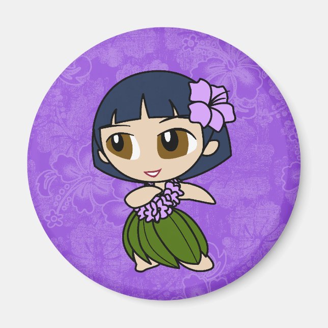 Íman Aloha Honys Hula Girl Hibiscus Magnets (Frente)