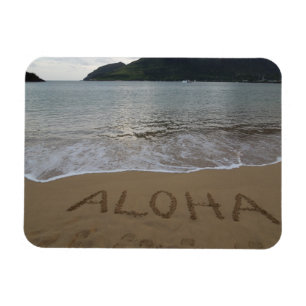 Íman Aloha na praia em Kauai