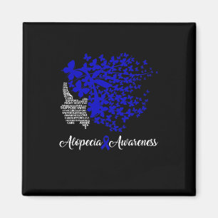 Íman Alopecia Sensibilização Cabelo Azul Fita Perda Bor