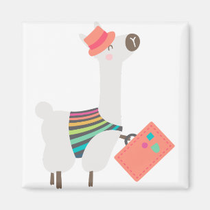 Íman Alpaca e Suitcase
