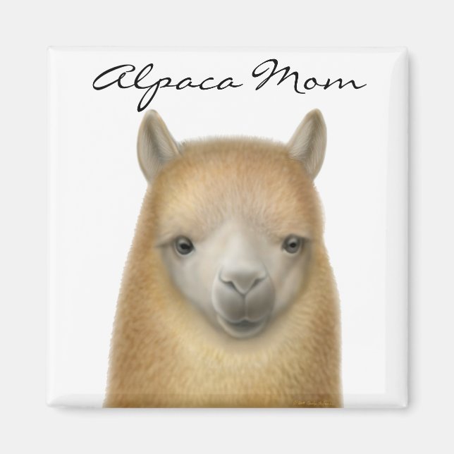 Íman Alpaca Mãe Magnet (Frente)