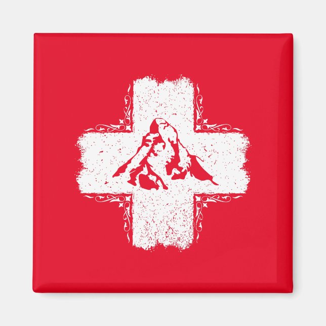 Íman Alpes Suíços Matterhorn - Suiça (Frente)