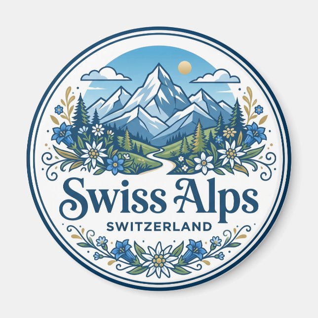 Íman Alpes Suíços Suíça (Frente)