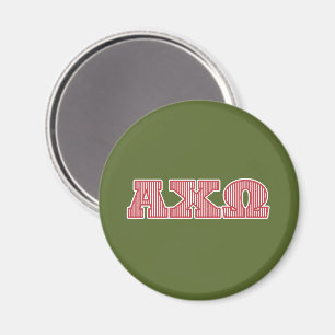 Íman Alpha Chi Omega Gráfico Listrado