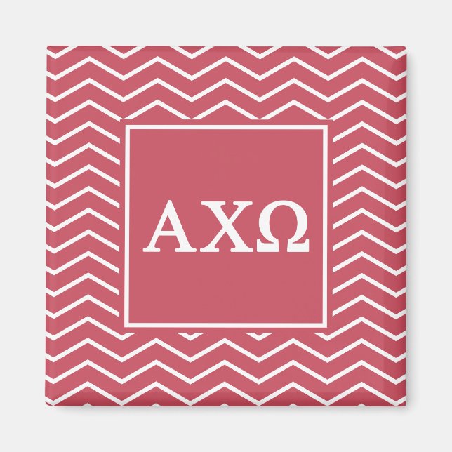Íman Alpha Chi Omega | Padrão Chevron (Frente)