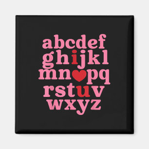 Íman Alphabet Abc Eu Te Amo Um Dia de os namorados Engr