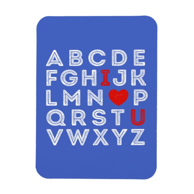 Íman Alphabet ABC I Love You (Vertical)