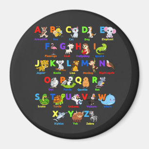 Íman Alphabet Animal ABCs - Magnet do Círculo de Aprend