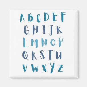 Íman Alphabet Blue ABC Crianças Frigorífico
