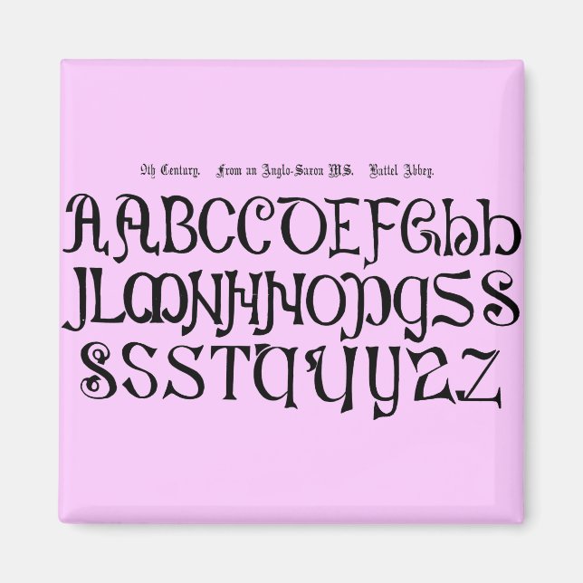 Íman Alphabet Magnet (Frente)