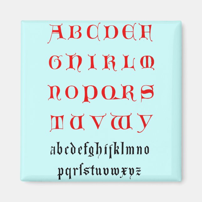 Íman Alphabet Magnet (Frente)